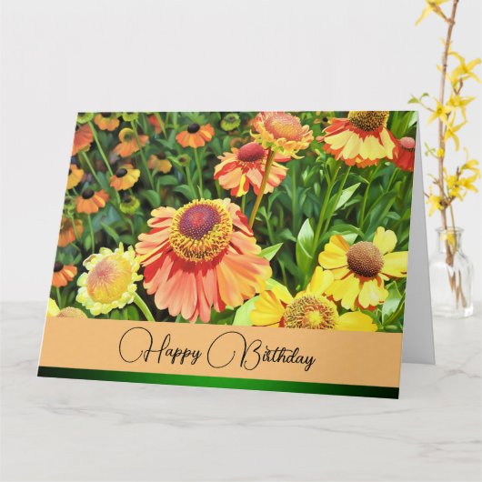 Feiern Sie - Geburtskarte Karte (Gelbe Blume)