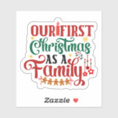 Feiern Sie gemeinsam Ihr erstes Weihnachten Aufkleber (Blatt)