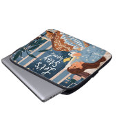 Feiern Sie gemütliche Nächte aus Strickdecke Laptopschutzhülle (Vorne Knopf)