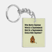 Feiern Sie Groundhog Day Schlüsselanhänger (Vorderseite links)