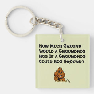 Feiern Sie Groundhog Day Schlüsselanhänger