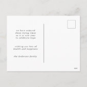 Feiern Sie Hoffnungsskripturlaub Postkarte (Rückseite)