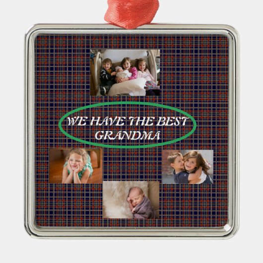 Feiern Sie Ihr besonderes Oma Ornament Aus Metall (Vorne)