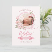 "Feiern Sie Ihr kleines Wunder im Stil." Einladung (Stehend Vorderseite)