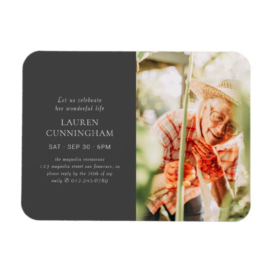 Feiern Sie Ihr Leben Modernes, einfaches Minimalis Magnet (Horizontal)