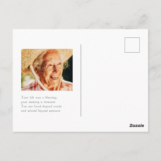 Feiern Sie Ihr Leben Modernes, einfaches Minimalis Postkarte (Rückseite)