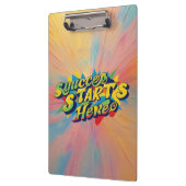 "Feiern Sie Ihr Potenzial" Klemmbrett (Links)