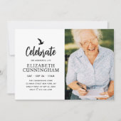 Feiern Sie ihr wunderbares Foto zur Lebenserinneru Einladung (Vorderseite)