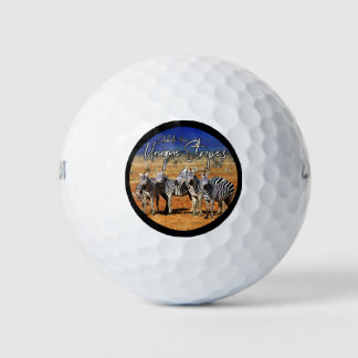 "Feiern Sie Ihre einzigartigen Streifen" Zebra Art Golfball