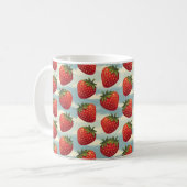 Feiern Sie Ihre Liebe für Erdbeeren Kaffeetasse (Vorderseite Links)