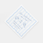 Feiern Sie ihre Liebe - Meeresfrüchte-Hochzeitsdus Serviette (Ecke)