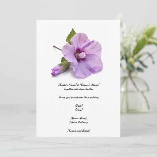 Feiern Sie Ihre Liebe mit Romantischer Rosa Althea Einladung (Stehend Vorderseite)