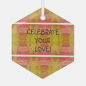Feiern Sie Ihre Liebe! Ornament Aus Glas (Vorderseite)