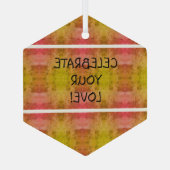 Feiern Sie Ihre Liebe! Ornament Aus Glas (Rückseite)