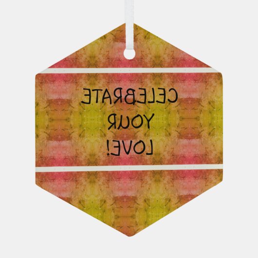 Feiern Sie Ihre Liebe! Ornament Aus Glas (Rückseite)