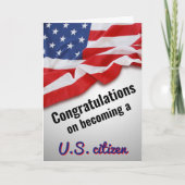 Feiern Sie Ihre neue US-Staatsbürgerschaft Glückwü Karte (Vorderseite)