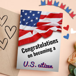 Feiern Sie Ihre neue US-Staatsbürgerschaft Glückwü Karte