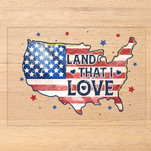 Feiern Sie Ihren amerikanischen Stolz mit diesem w Acryleinladungen