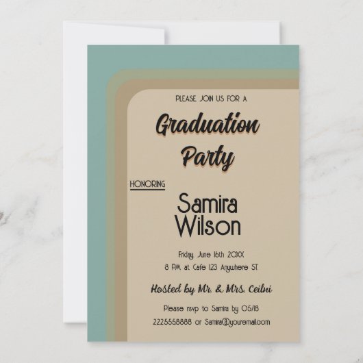 Feiern Sie Ihren Grad mit einem Retro-Foto 2024 Einladung (Rückseite)