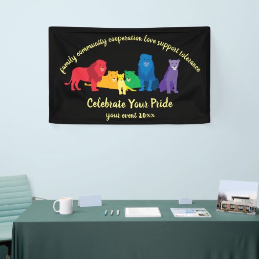 Feiern Sie Ihren Pride-Rainbow-Löwe Banner (Messeveranstaltung)