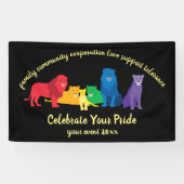 Feiern Sie Ihren Pride-Rainbow-Löwe Banner (Horizontal)
