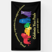 Feiern Sie Ihren Pride-Rainbow-Löwe Banner (Vertikal)