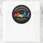 Feiern Sie Ihren Pride-Rainbow-Löwe Runder Aufkleber (Tasche)