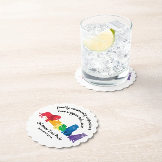 Feiern Sie Ihren Pride-Rainbow-Löwe Untersetzer (Vor Ort)
