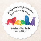 Feiern Sie Ihren Pride-Rainbow-Löwe Untersetzer (Vorderseite)