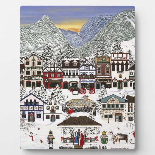 Feiern Sie Ihren Urlaub in Leavenworth Fotoplatte (Vorderseite)