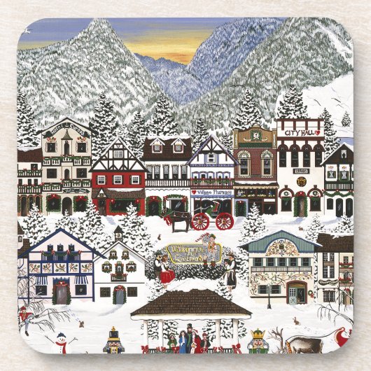 Feiern Sie Ihren Urlaub in Leavenworth Getränkeuntersetzer (Vorderseite)