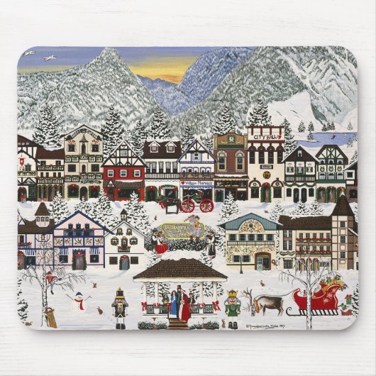 Feiern Sie Ihren Urlaub in Leavenworth Mousepad (Vorne)
