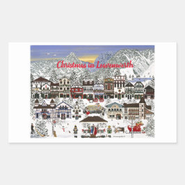 Feiern Sie Ihren Urlaub in Leavenworth Rechteckiger Aufkleber