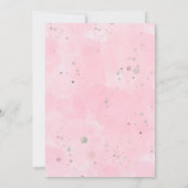 Feiern Sie im Stil! Rosa Wasserfarbe Niedlich 9. G Einladung (Rückseite)