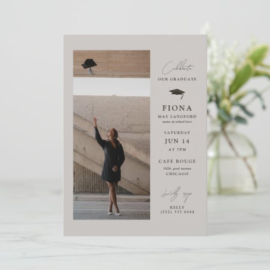 Feiern Sie in der Party für Stileleganten Unterric Einladung (Stehend Vorderseite)