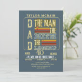 Feiern Sie jedes Alter: Der Mann, der Mythos, die  Einladung (Stehend Vorderseite)