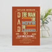 Feiern Sie jedes Alter: Der Mann, der Mythos, die Einladung (Stehend Vorderseite)