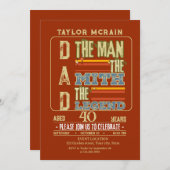 Feiern Sie jedes Alter: Der Mann, der Mythos, die Einladung (Vorne/Hinten)