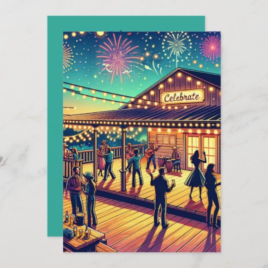 Feiern Sie jedes benutzerdefinierte Party eines Er Einladung (Vorne/Hinten)