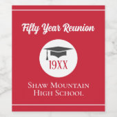 Feiern Sie! Jedes Jahr Wiedersehen Weinetikett (Einzelnes Label)