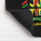 Feiern Sie Juneteenth 1865 Afroamerikanische Emanz Mousepad (Ecke)