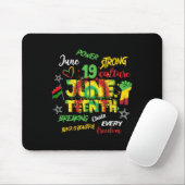 Feiern Sie Juneteenth 1865 Afroamerikanische Emanz Mousepad (Mit Mouse)