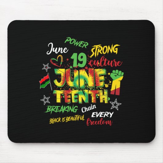 Feiern Sie Juneteenth 1865 Afroamerikanische Emanz Mousepad (Vorne)