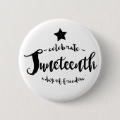 Feiern Sie Juneteenth Stern Button (Vorderseite)