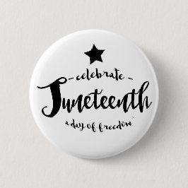 Feiern Sie Juneteenth Stern Button