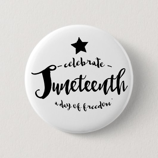 Feiern Sie Juneteenth Stern Button (Vorderseite)