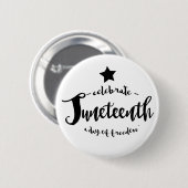 Feiern Sie Juneteenth Stern Button (Vorne & Hinten)