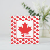 Feiern Sie Kanada mit Picnic oder GRILLEN am Kanad Einladung (Stehend Vorderseite)