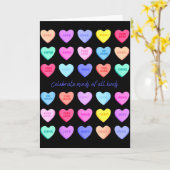 Feiern Sie Köpfe Aller Art Herzen Süßigkeiten Vale Karte (Gelbe Blume)