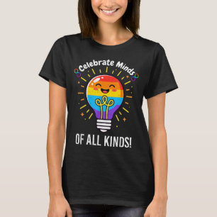 Feiern Sie Köpfe aller Art Neurodiversität Autismu T-Shirt